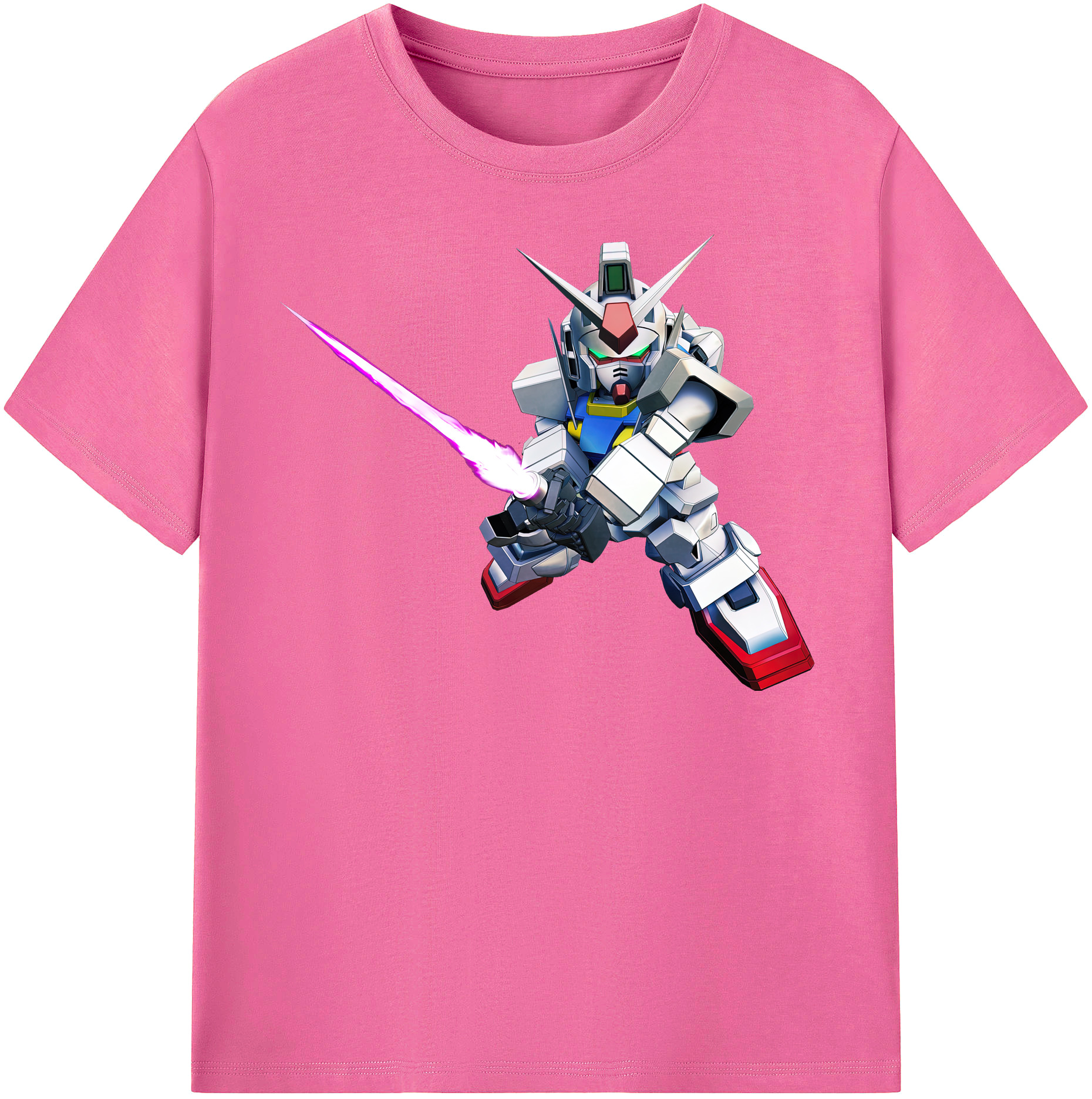 （画像用） 機動戦士ガンダム Mobile Suit Gundam レディースカジュアルプリントTシャツ（綿100％）